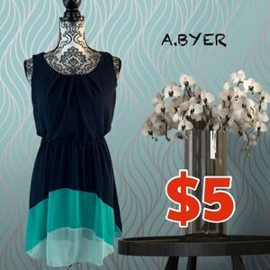 $5 ADD ON ITEM Navy teal sleeveless dress